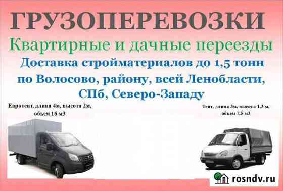 Грузоперевозки, переезды, доставки Волосово