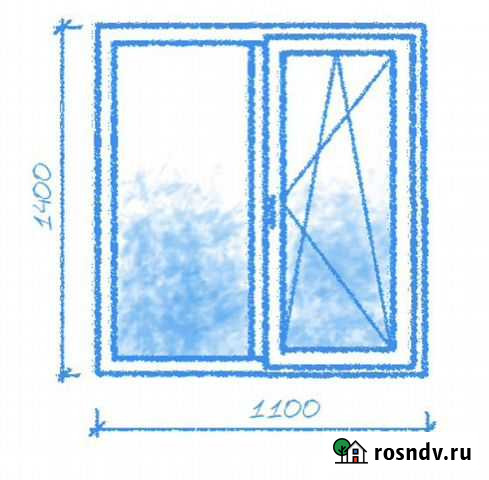 Пластиковое окно 1400х1100 под заказ Сургут - изображение 1