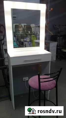 Гримёрное зеркало со столиком и ящиком Самара - изображение 1