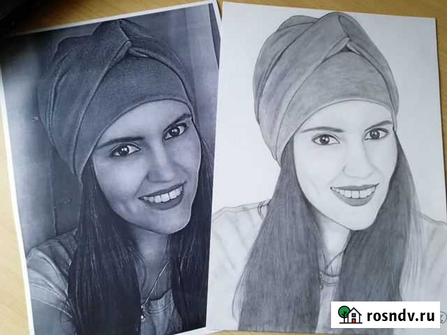 Портрет по фото, контур, рисунок по фото Уфа - изображение 1