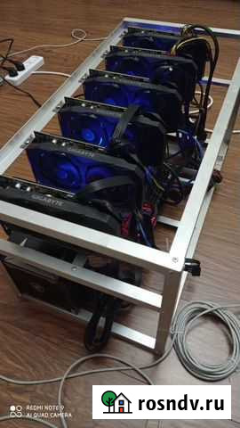 Майнинг ферма на 6 видеокарт RTX 3060 12gb Курск - изображение 1