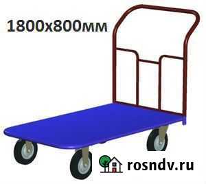 Тележка 0,8х1,8м платформа с закругленными углами Янино-1 - изображение 1