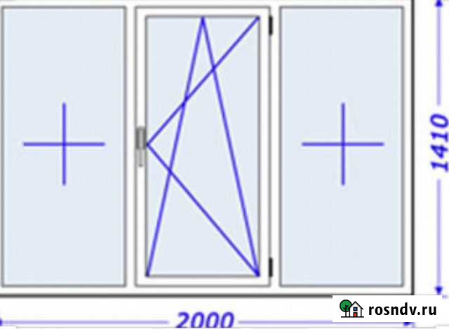 Пластиковое окно 1410х2000 под заказ Сургут - изображение 1