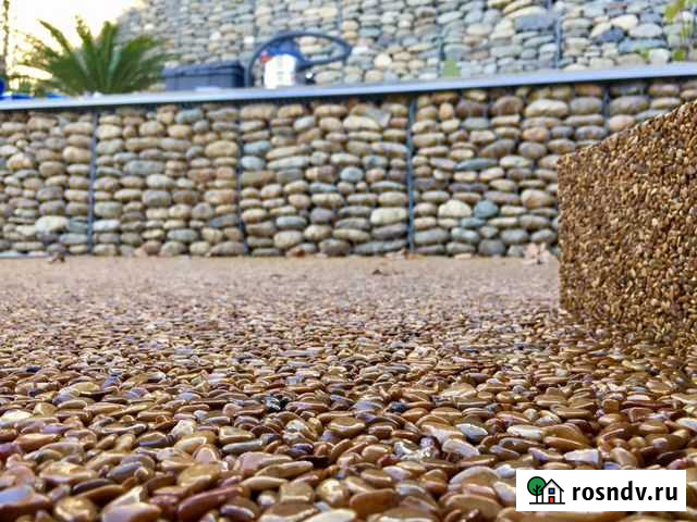 Цоколь из морской Гальки. Дорожки. Отмостка. Забор Волгодонск - изображение 1