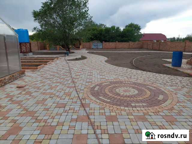 Благоустройство участка укладка тротуарной плитки Омск - изображение 1