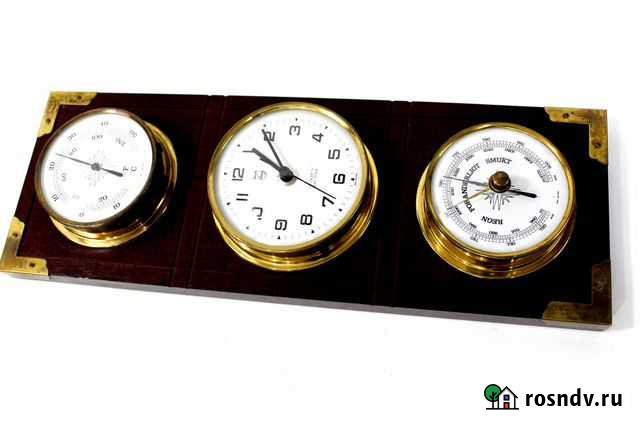 Метеостанция: барометр, термометр, часы. Германия Калининград - изображение 1