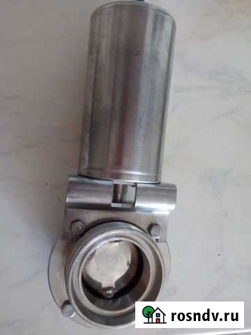 Затвор дисковый нерж. AWH DN65 с пневмоприводом Мытищи - изображение 1