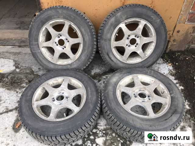 Колёса R14 4*100 Corolla Hankook шипы Иркутск - изображение 1