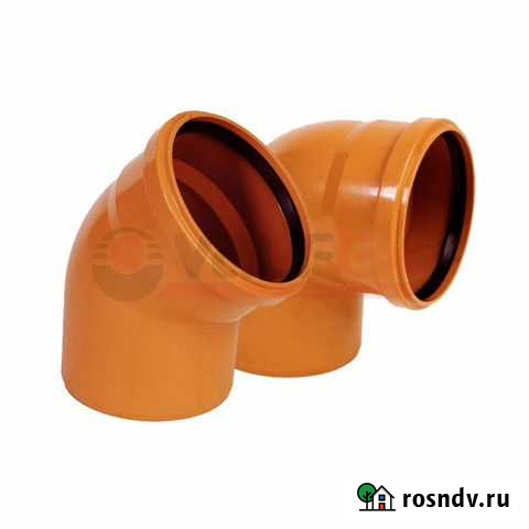 Отвод 30 110мм рыжий наружнняя канализация valfex Набережные Челны - изображение 1