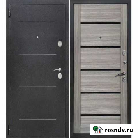 Входная 10 см дверь с покрытием букле черный Тверь - изображение 1
