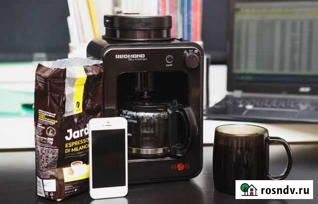 Умная кофеварка со встроенной кофемолкой redmond S Стерлитамак - изображение 1