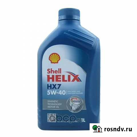 Масло shell helix 5W40 1Л - П/синтетика нх7 Барнаул - изображение 1