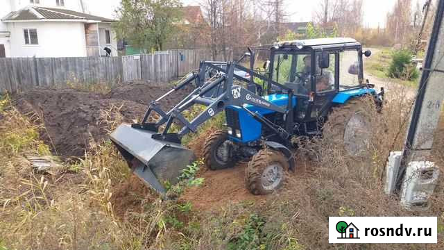 Услуги, аренда трактор мтз 82.1 ковш, щетка, отвал Ярославль - изображение 1