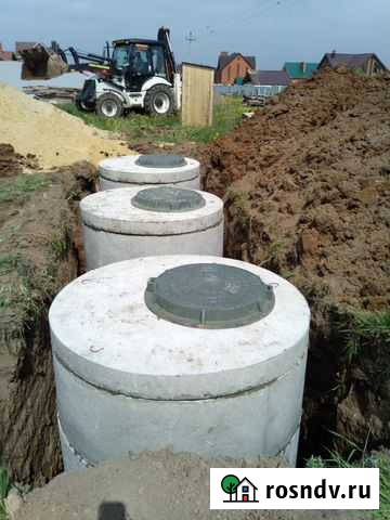 Канализация и водопровод,септик из бетонных колец Йошкар-Ола - изображение 1