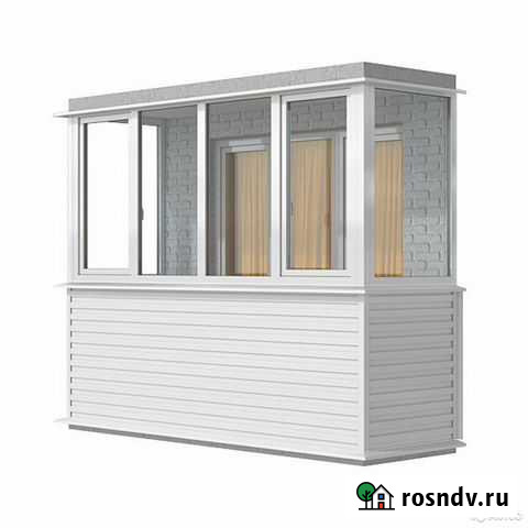 Остекление балкона с крышей под ключ Пермь - изображение 1