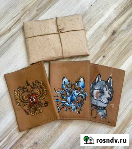 Обложки на паспорт из кожи ручная работа Омск - изображение 1