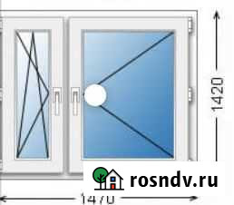 Пластиковое окно 1470х1420 Сургут - изображение 1