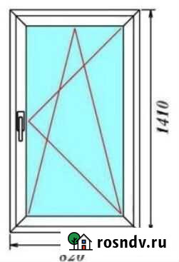 Пластиковое окно 1410х820 Сургут - изображение 1