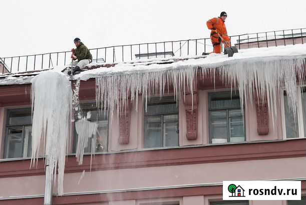 Уборка снега наледи и сосулек с крыш. Высотные раб Тула - изображение 1