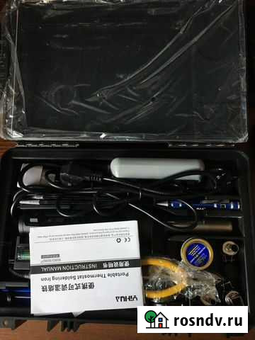 Набор для пайки (паяльник фен коврик инструменты) Магадан - изображение 1