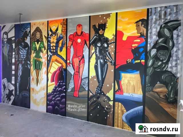 Роспись стен, рисунки на стенах, оформление стен Саратов - изображение 1