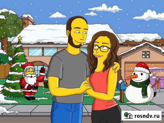 Портрет на заказ в стиле Симпсоны, Рик и Морти Тула - изображение 1