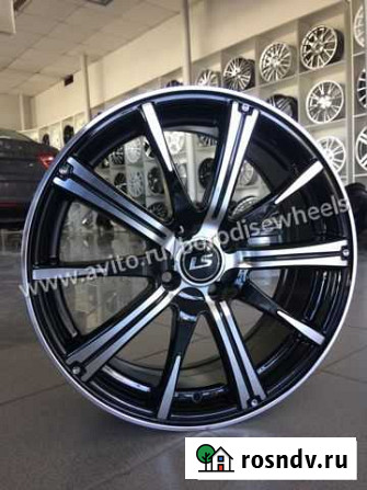 Диски LS 209 4x100 r17 #191 чёрные глянец с полиро Тольятти - изображение 1