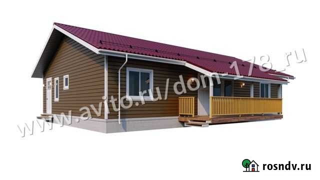 Зимний каркасный дом Пасадер 126м2 с террасой Кировск - изображение 1