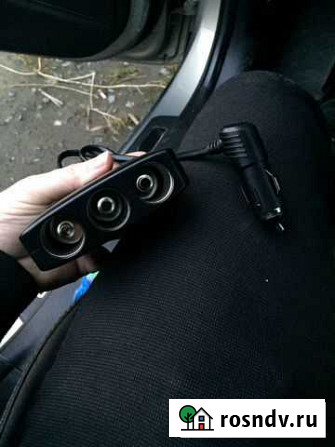 Разветвитель в прикуриватель на 3 выхода +2 USB Салехард - изображение 1