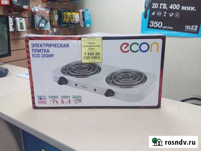 Электроплита Econ 2 конфорки Новокузнецк - изображение 1