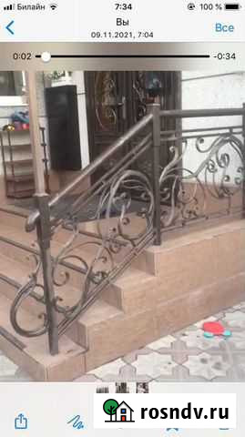 Кованные перила на крыльцо и крыша Чегем Второй - изображение 1