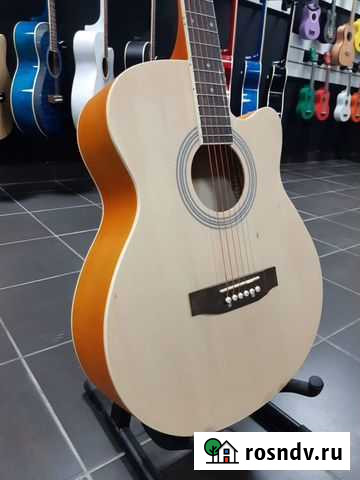 Гитара Акустическая «40» Натуральная матовая Новая Саратов - изображение 1