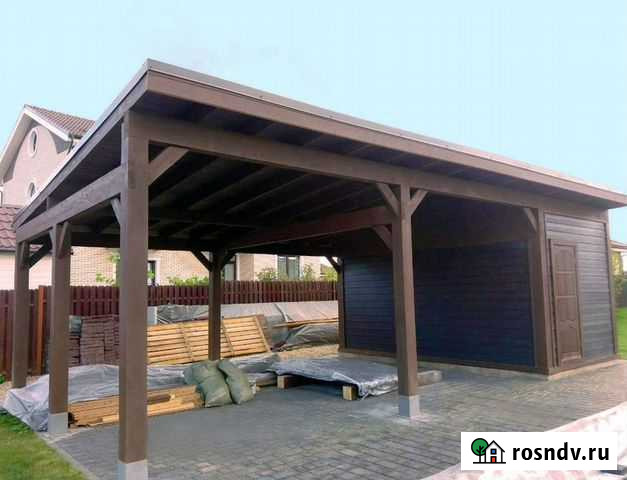 Деревянный навес Лобня - изображение 1