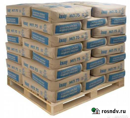 Штукатурка гипсовая машинная кнауф(knauf) мп75 Дубровка - изображение 1