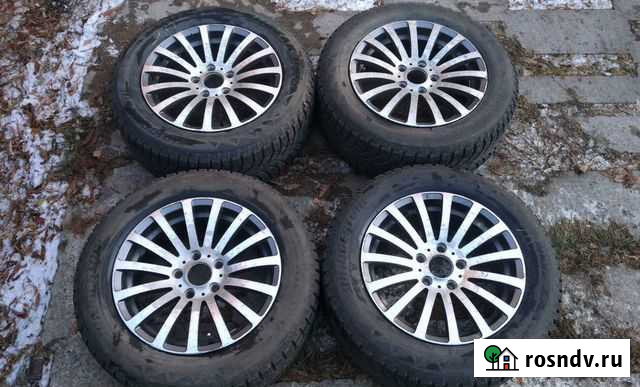Зимние колеса R16 5x114,3 резина 215/60 Красноярск - изображение 1