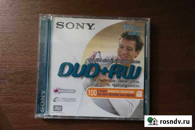 Диск DVD+ RW, для цифровой видеокамеры. Sony 2,8G Ростов-на-Дону - изображение 1