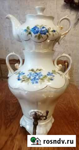 Электрический фарфоровый самовар с чайником Димитровград - изображение 1