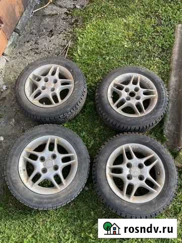 Диски литые на зимней резине митсубиси R14 Мурино - изображение 1