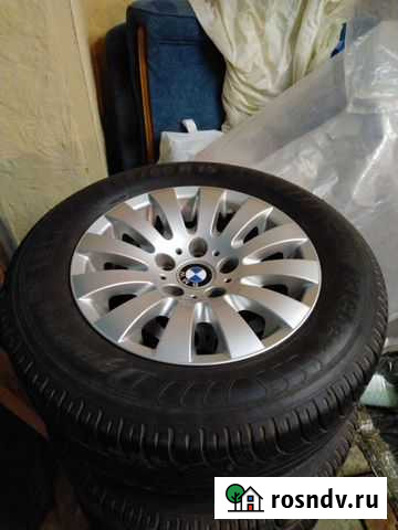 Диски оригинальные литые бмв r15 244 стиль и шины Рязань - изображение 1