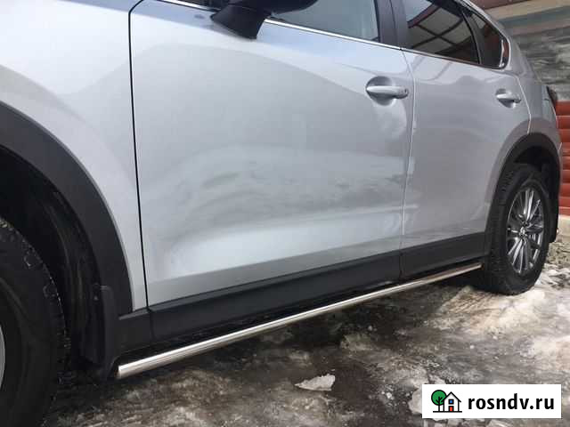 Защита штатных порогов 42 мм Mazda CX-5 2017 Ахтубинск - изображение 1