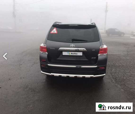 Защита бампера с декором 60/42мм Toyota Highlander Ахтубинск - изображение 1