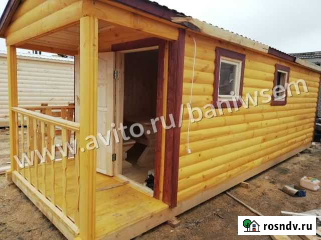 Баня 7 м х 2,3 м готовая Новозавидовский - изображение 1