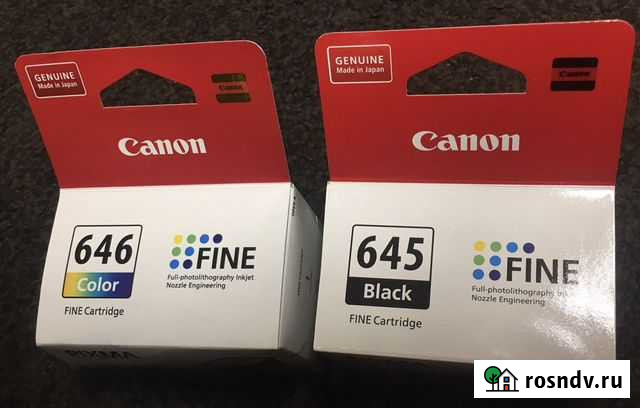 Картридж Canon 646 color, 645 black Красногвардейское - изображение 1