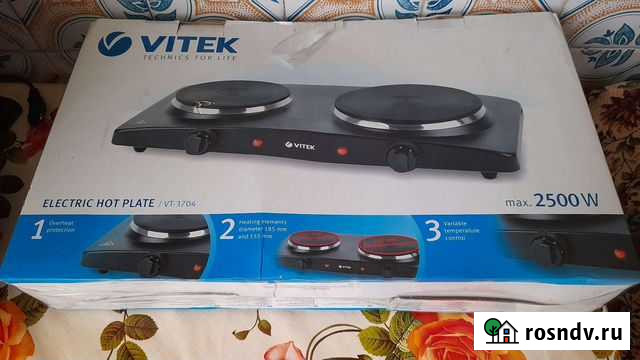 Плитка электрическая бу vitek 3704 в рабочем состо Рязань - изображение 1