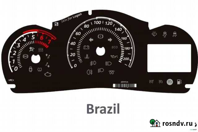 Скин (шкала) приборной панели рено логан, дастер Абакан - изображение 1