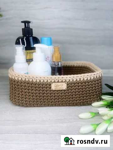 Корзина плетеная, корзины из пряжи и шнура Уфа - изображение 1