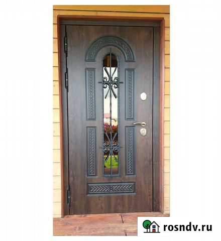 Входная дверь со стеклопакетом и ковкой Vikont Владимир - изображение 1