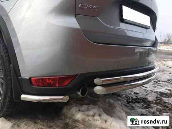 Защита заднего бампера углы 42 мм Mazda CX-5 2017 Ахтубинск