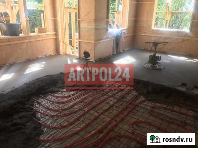 Механизированная стяжка пола в коттедже Мытищи - изображение 1
