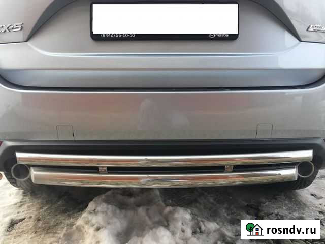 Защита заднего бампера 60/42 мм Mazda CX-5 2017 Ахтубинск - изображение 1